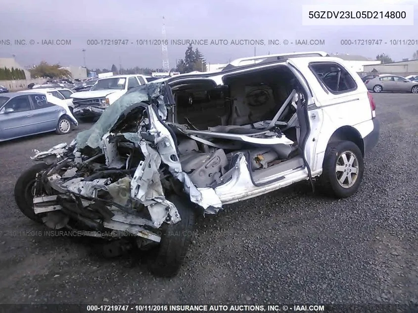 2005 Saturn Relay 3 VIN: 5GZDV23L05D214800 Lot: 17219747