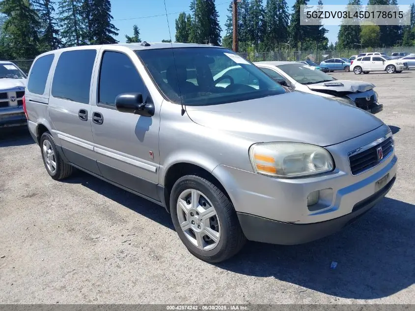 2005 Saturn Relay Fwd VIN: 5GZDV03L45D178615 Lot: 42574242