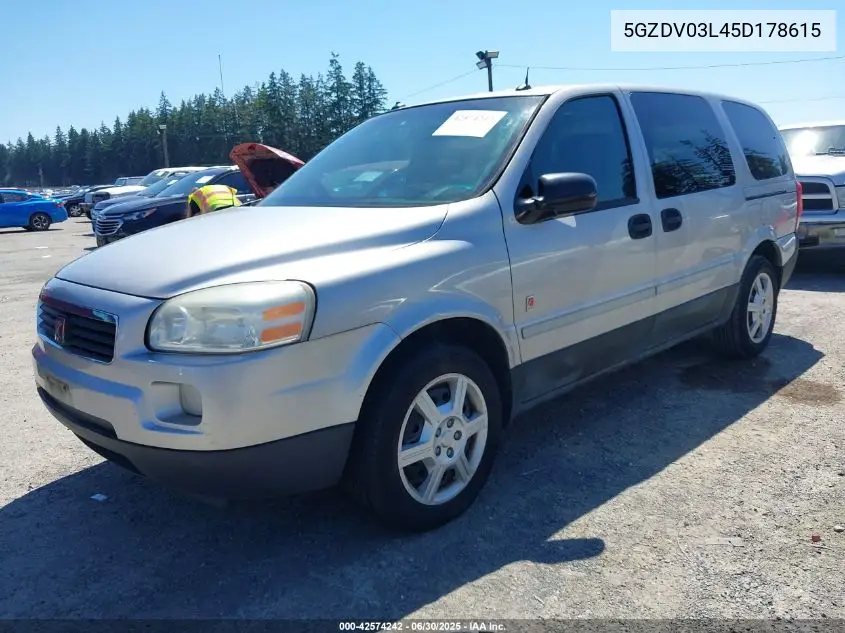 2005 Saturn Relay Fwd VIN: 5GZDV03L45D178615 Lot: 42574242