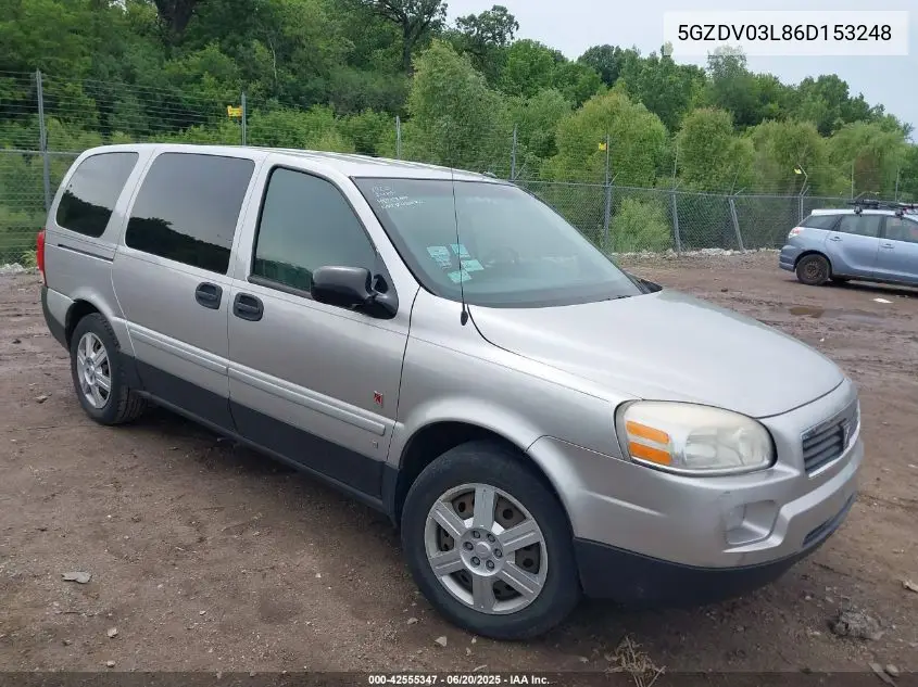 2006 Saturn Relay 2 VIN: 5GZDV03L86D153248 Lot: 42555347