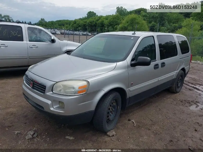 2006 Saturn Relay 2 VIN: 5GZDV03L86D153248 Lot: 42555347