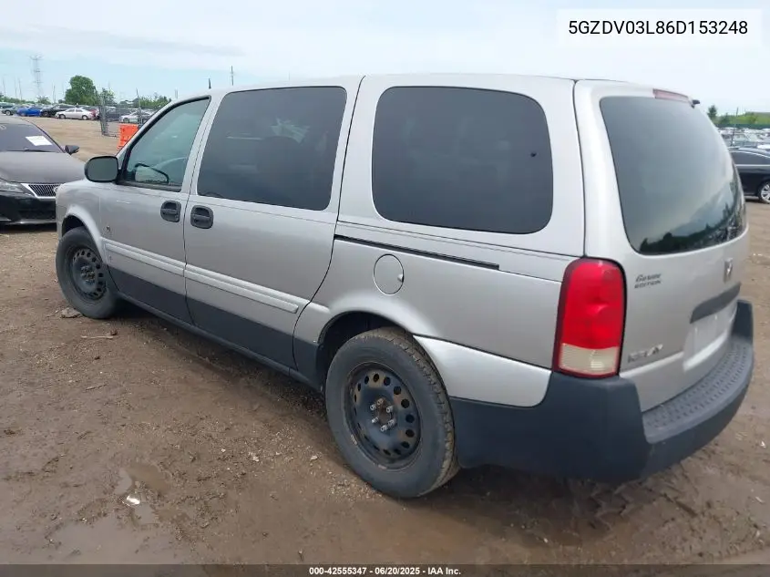 2006 Saturn Relay 2 VIN: 5GZDV03L86D153248 Lot: 42555347