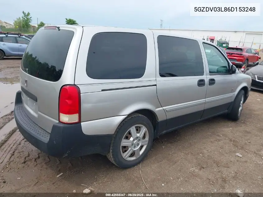 2006 Saturn Relay 2 VIN: 5GZDV03L86D153248 Lot: 42555347