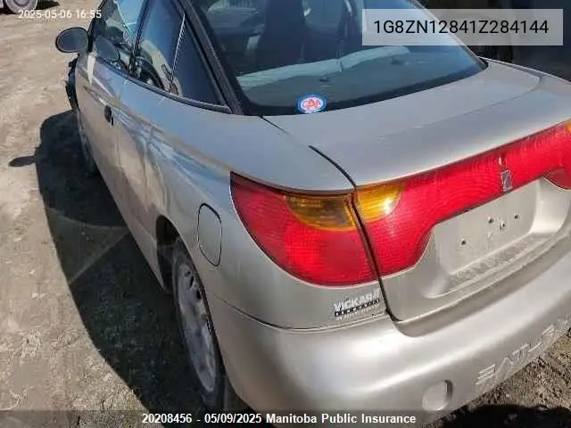 2001 Saturn Sc1 VIN: 1G8ZN12841Z284144 Lot: 20208456