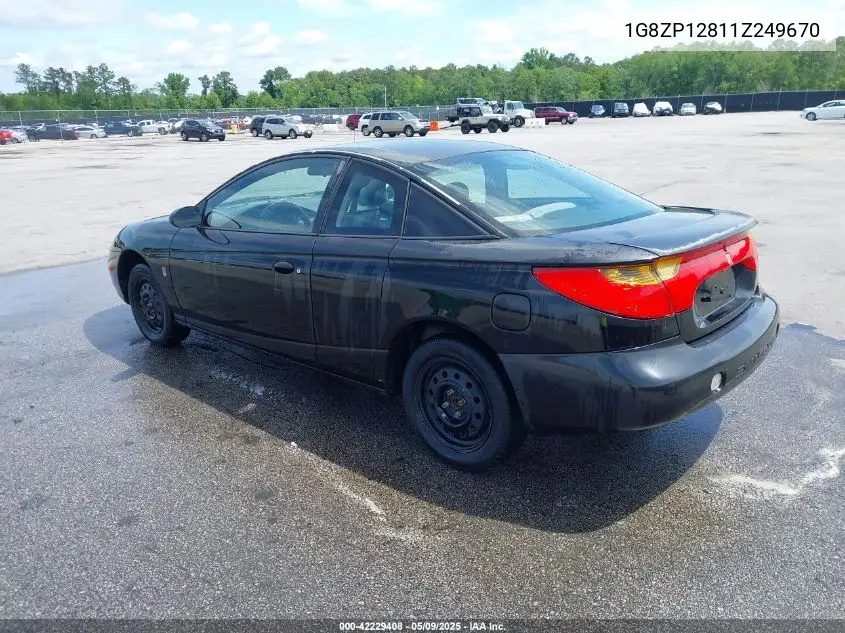 2001 Saturn Sc1 VIN: 1G8ZP12811Z249670 Lot: 42229408