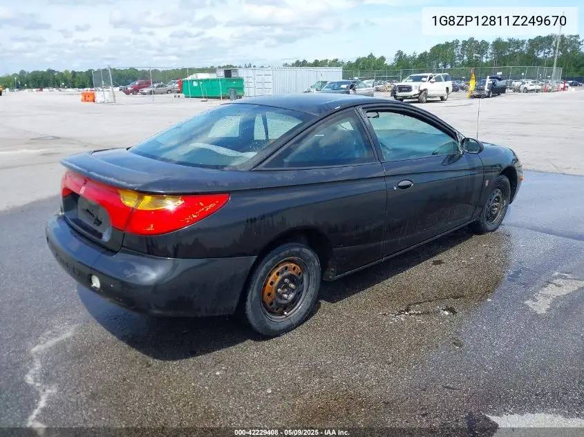 2001 Saturn Sc1 VIN: 1G8ZP12811Z249670 Lot: 42229408