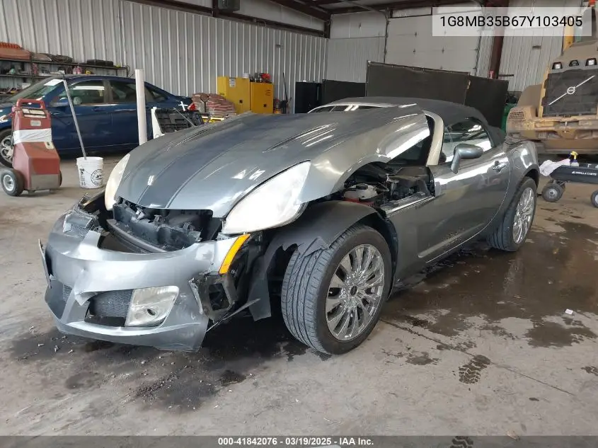 2007 Saturn Sky VIN: 1G8MB35B67Y103405 Lot: 41842076