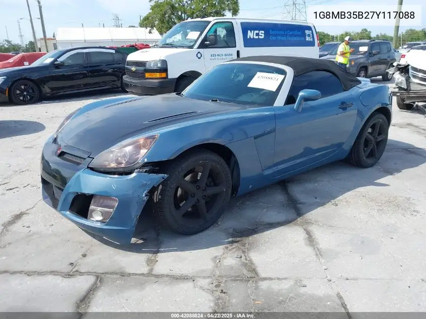 2007 Saturn Sky VIN: 1G8MB35B27Y117088 Lot: 42088824