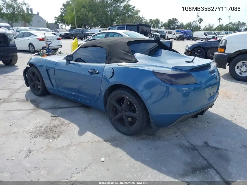 2007 Saturn Sky VIN: 1G8MB35B27Y117088 Lot: 42088824