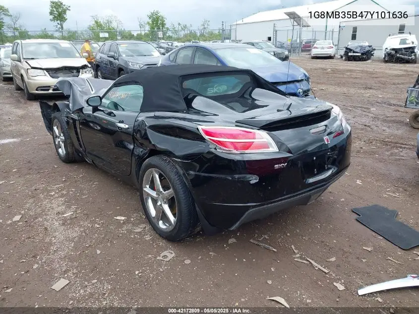 2007 Saturn Sky VIN: 1G8MB35B47Y101636 Lot: 42172809