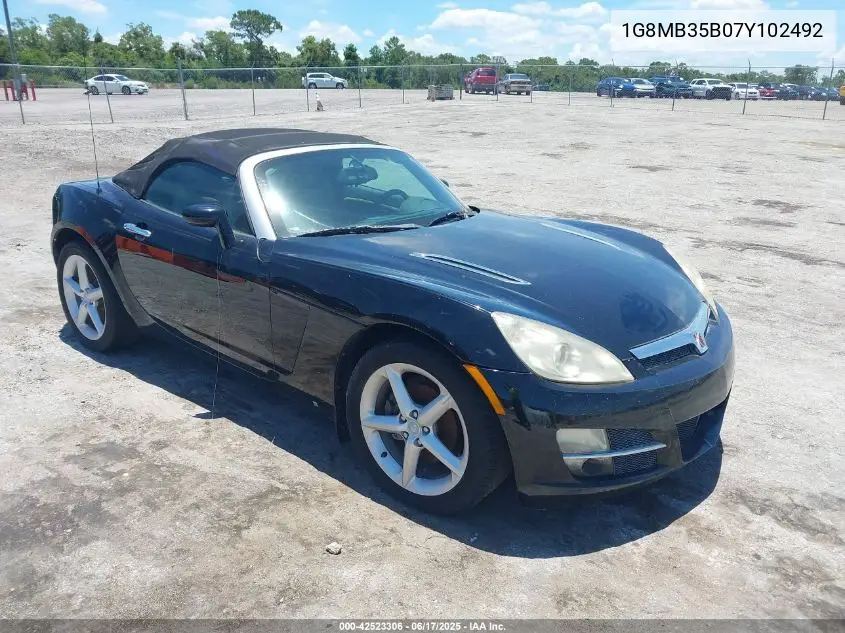 2007 Saturn Sky VIN: 1G8MB35B07Y102492 Lot: 42523306