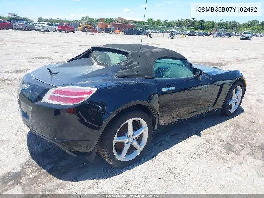 2007 Saturn Sky VIN: 1G8MB35B07Y102492 Lot: 42523306