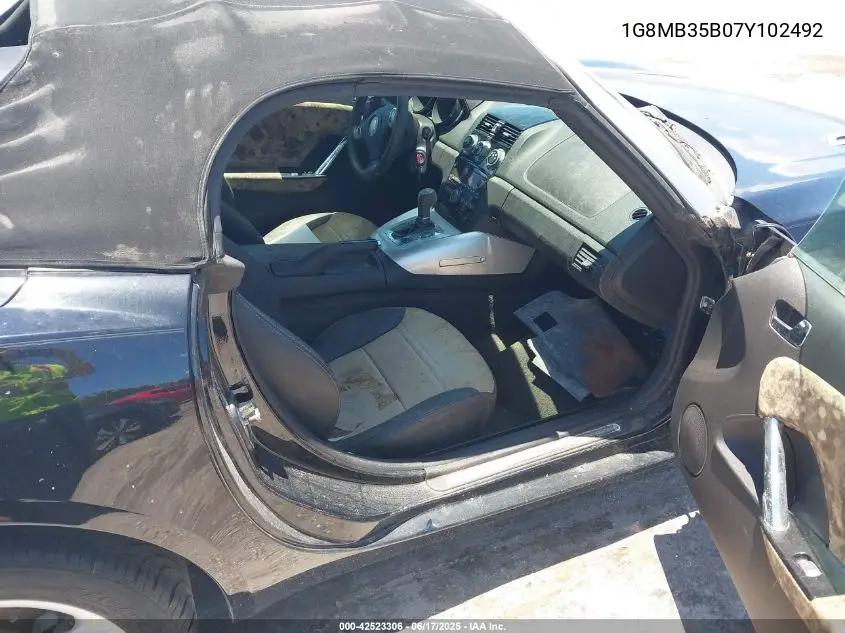 2007 Saturn Sky VIN: 1G8MB35B07Y102492 Lot: 42523306