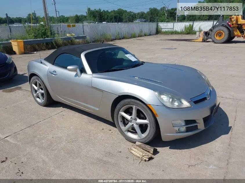 2007 Saturn Sky VIN: 1G8MB35B47Y117853 Lot: 42720784