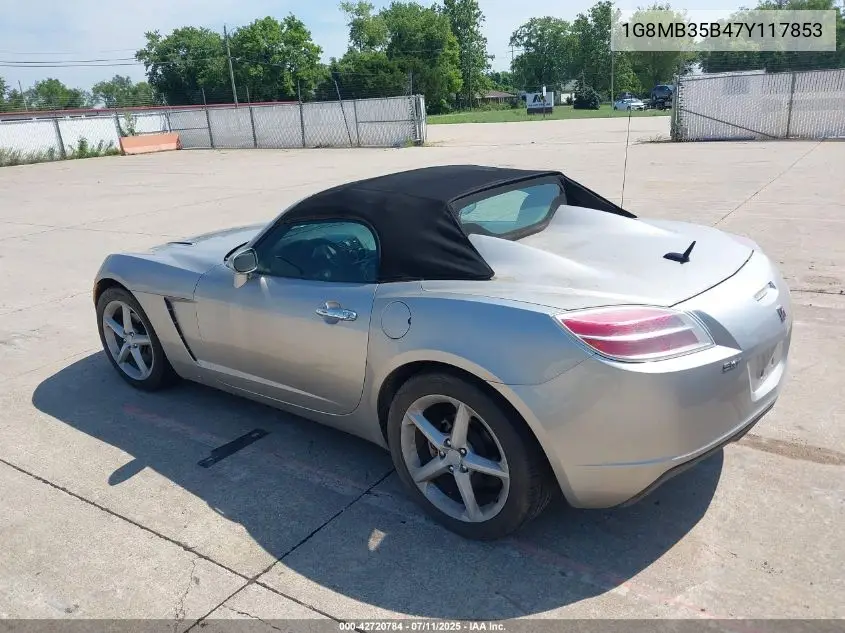 2007 Saturn Sky VIN: 1G8MB35B47Y117853 Lot: 42720784
