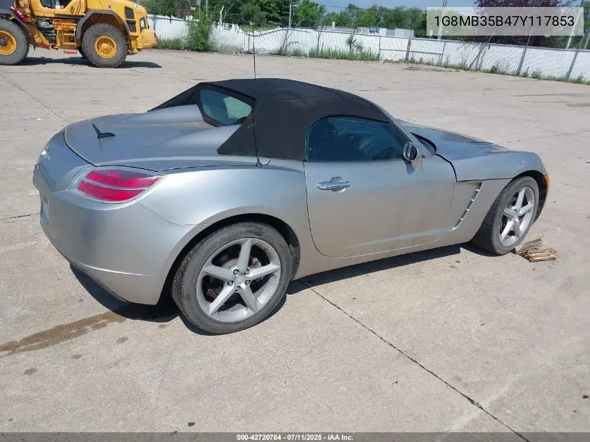 2007 Saturn Sky VIN: 1G8MB35B47Y117853 Lot: 42720784