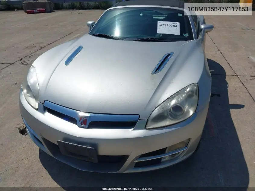 2007 Saturn Sky VIN: 1G8MB35B47Y117853 Lot: 42720784