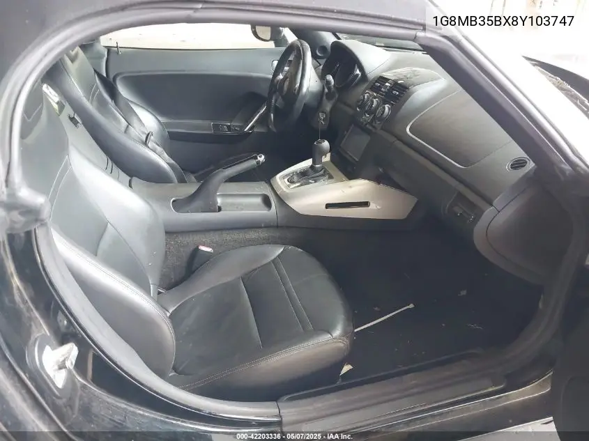 2008 Saturn Sky VIN: 1G8MB35BX8Y103747 Lot: 42203336