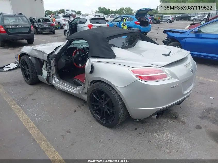 2008 Saturn Sky Red Line VIN: 1G8MF35X08Y119522 Lot: 42268531