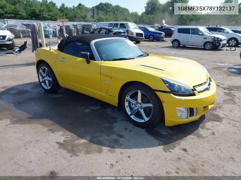 2008 Saturn Sky Red Line VIN: 1G8MF35X78Y132137 Lot: 42695063