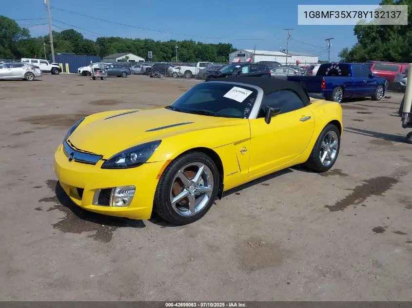 2008 Saturn Sky Red Line VIN: 1G8MF35X78Y132137 Lot: 42695063
