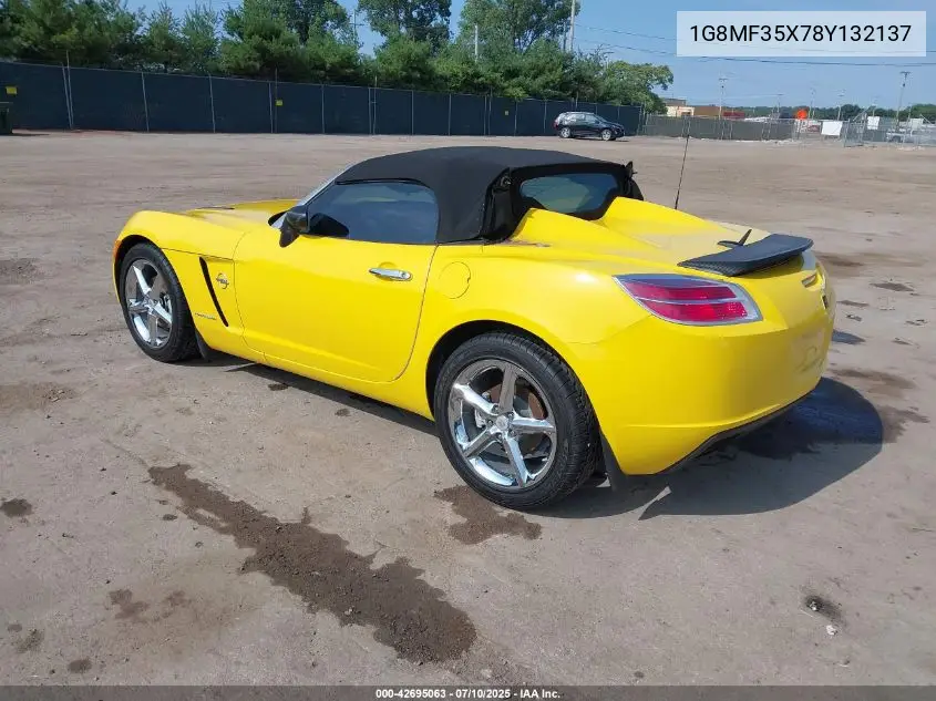 2008 Saturn Sky Red Line VIN: 1G8MF35X78Y132137 Lot: 42695063