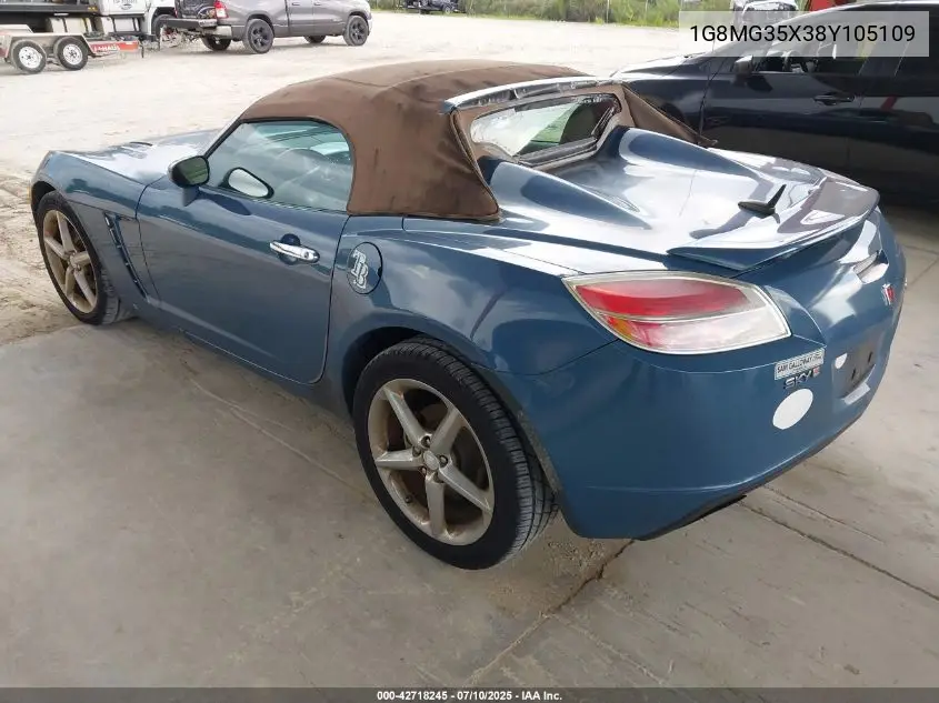 2008 Saturn Sky VIN: 1G8MG35X38Y105109 Lot: 42718245