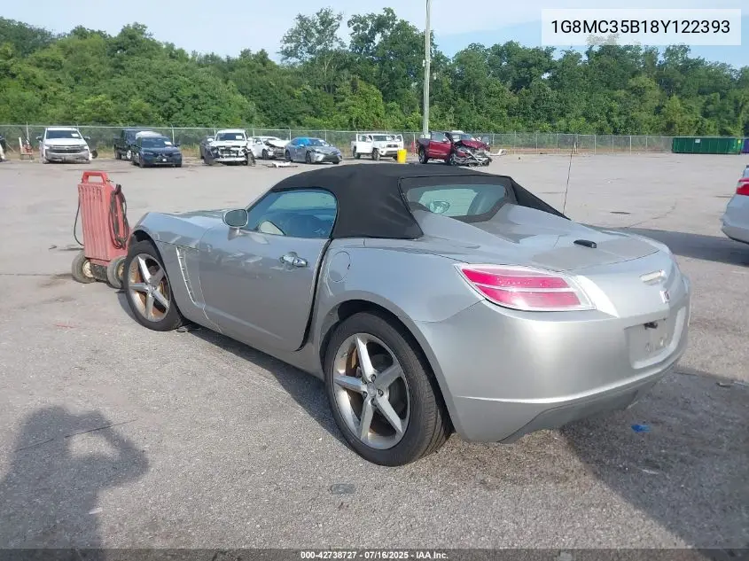 2008 Saturn Sky VIN: 1G8MC35B18Y122393 Lot: 42738727