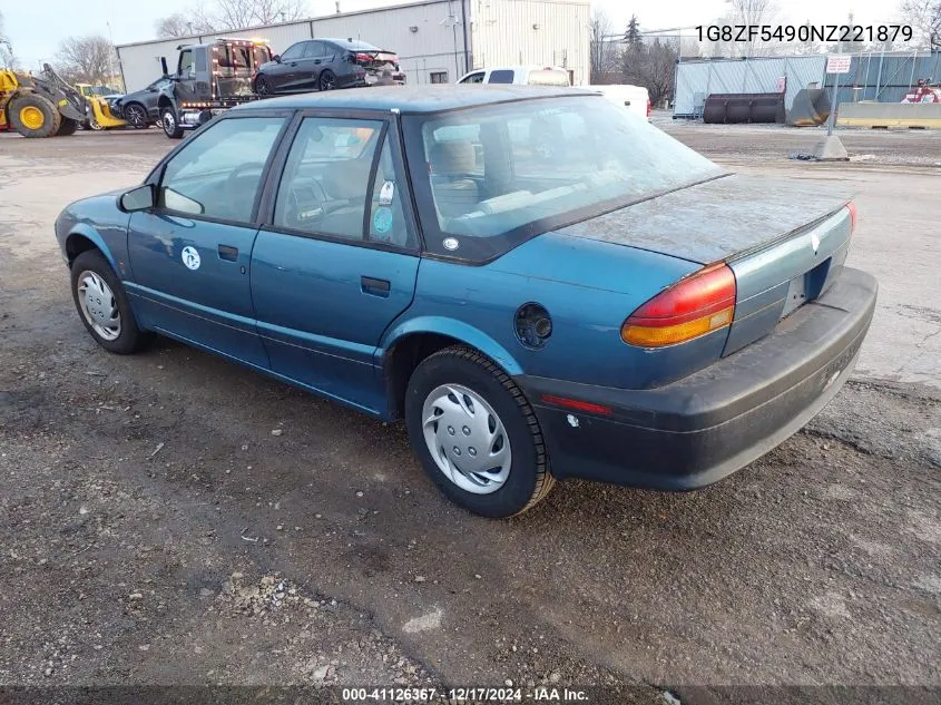 1992 Saturn Sl VIN: 1G8ZF5490NZ221879 Lot: 41126367