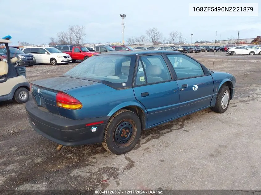 1992 Saturn Sl VIN: 1G8ZF5490NZ221879 Lot: 41126367