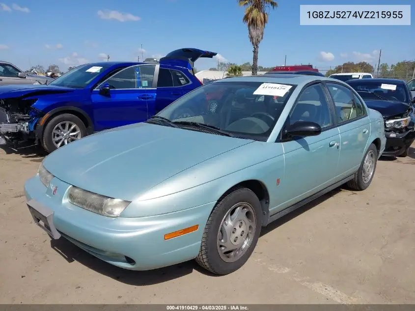 1997 Saturn Sl Sl2 VIN: 1G8ZJ5274VZ215955 Lot: 41910429
