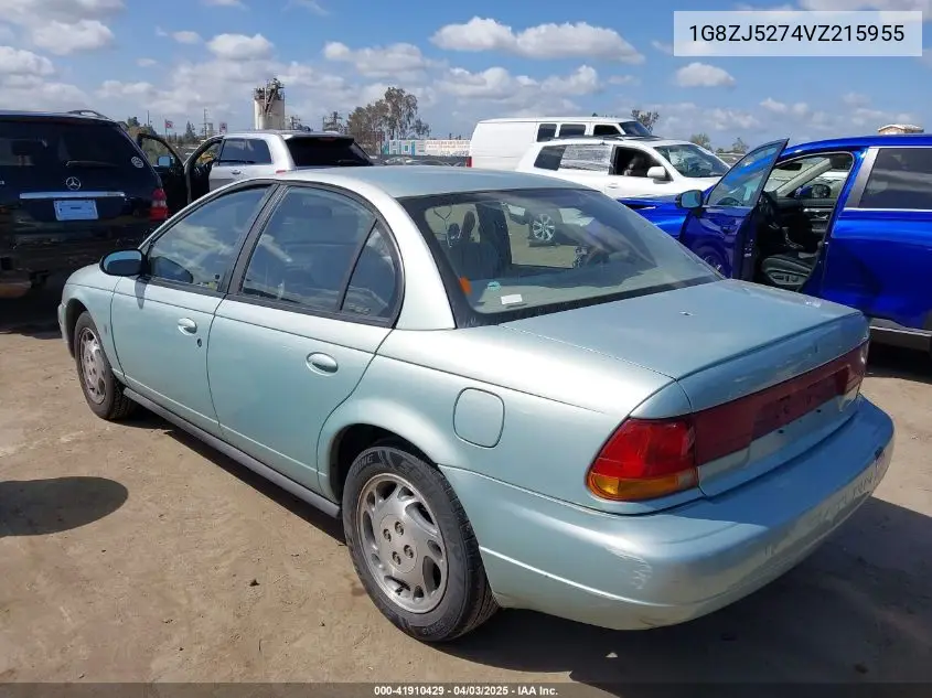 1997 Saturn Sl Sl2 VIN: 1G8ZJ5274VZ215955 Lot: 41910429