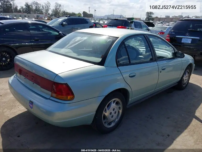 1997 Saturn Sl Sl2 VIN: 1G8ZJ5274VZ215955 Lot: 41910429