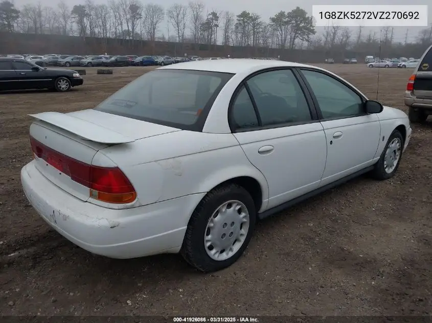 1997 Saturn Sl Sl2 VIN: 1G8ZK5272VZ270692 Lot: 41926086