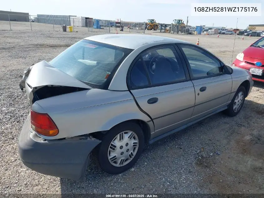 1998 Saturn Sl1 VIN: 1G8ZH5281WZ175176 Lot: 41991139