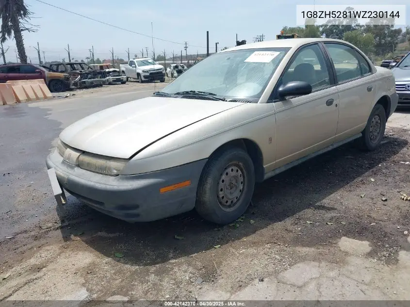 1998 Saturn Sl1 VIN: 1G8ZH5281WZ230144 Lot: 42142370