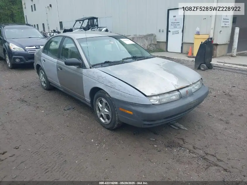1998 Saturn Sl VIN: 1G8ZF5285WZ228922 Lot: 42316206