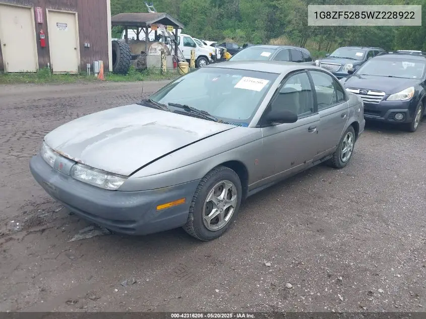 1998 Saturn Sl VIN: 1G8ZF5285WZ228922 Lot: 42316206