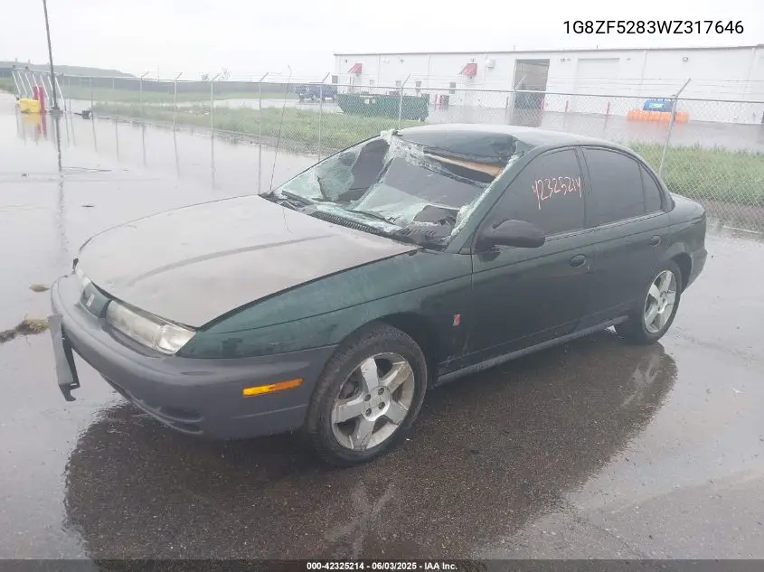 1998 Saturn Sl VIN: 1G8ZF5283WZ317646 Lot: 42325214