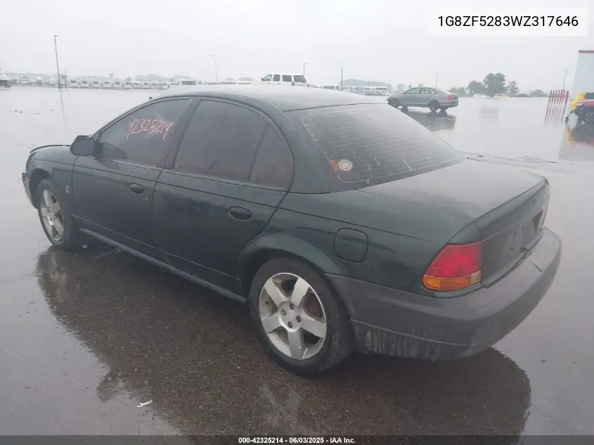 1998 Saturn Sl VIN: 1G8ZF5283WZ317646 Lot: 42325214