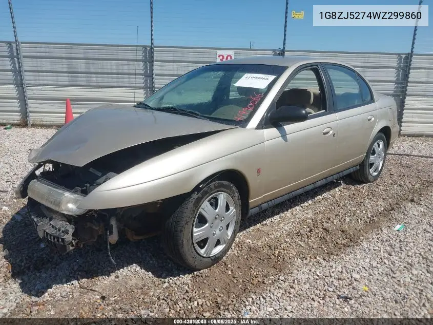 1998 Saturn Sl2 VIN: 1G8ZJ5274WZ299860 Lot: 42412043