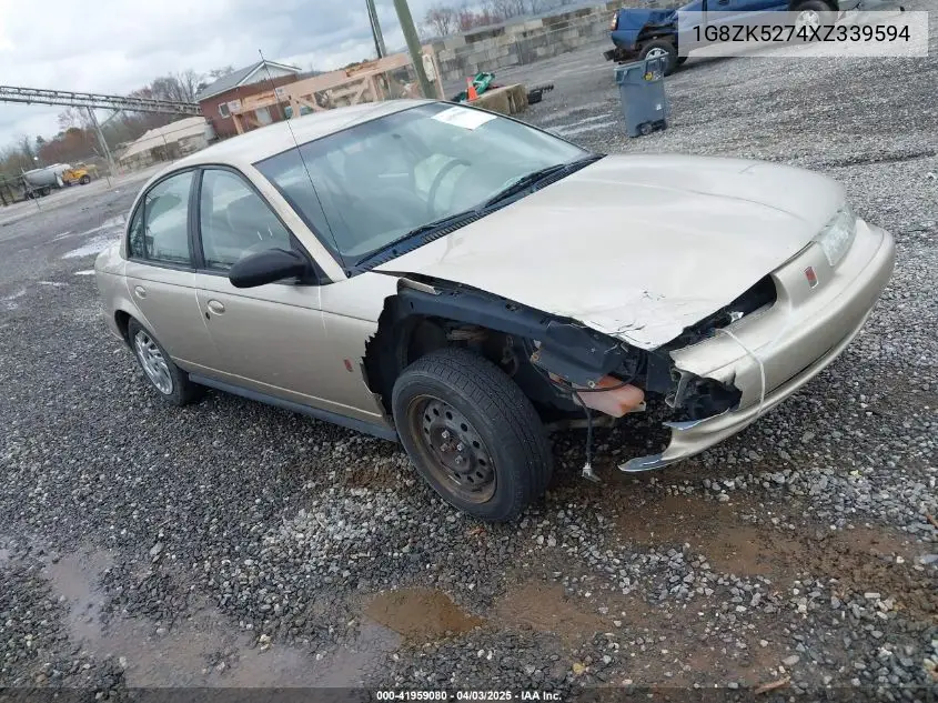 1999 Saturn Sl2 VIN: 1G8ZK5274XZ339594 Lot: 41959080
