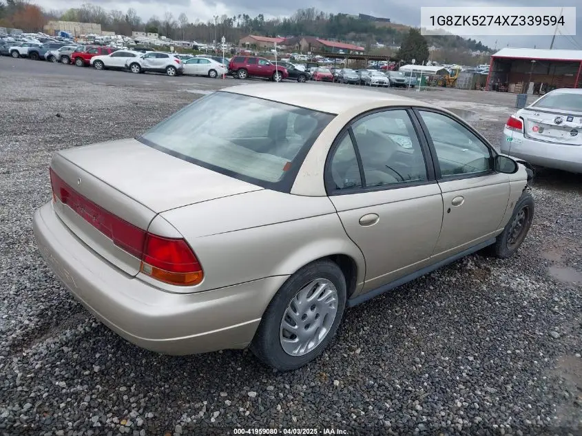 1999 Saturn Sl2 VIN: 1G8ZK5274XZ339594 Lot: 41959080