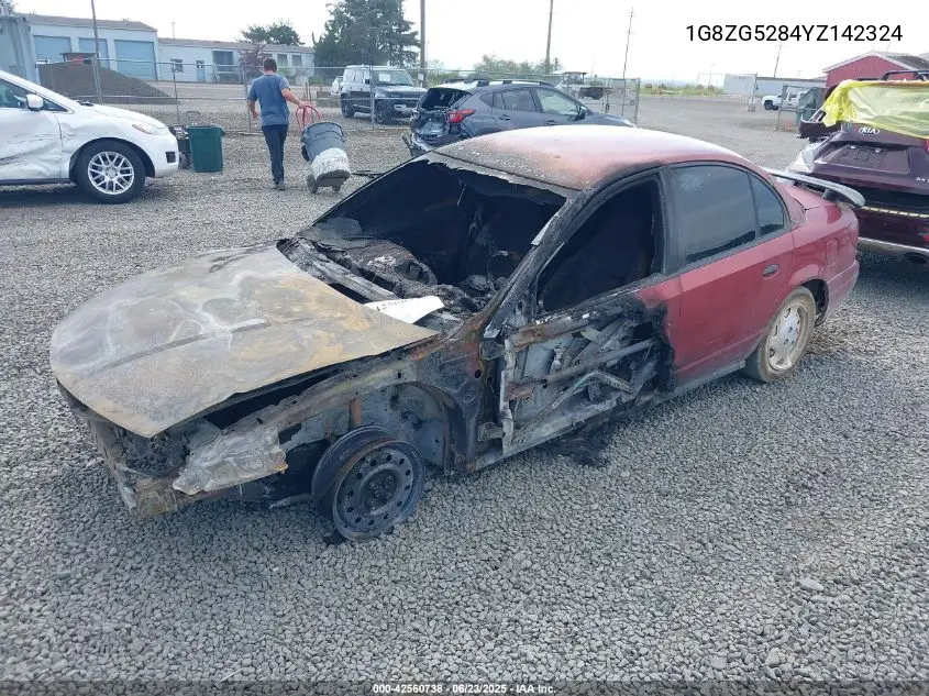 2000 Saturn Sl1 VIN: 1G8ZG5284YZ142324 Lot: 42560738