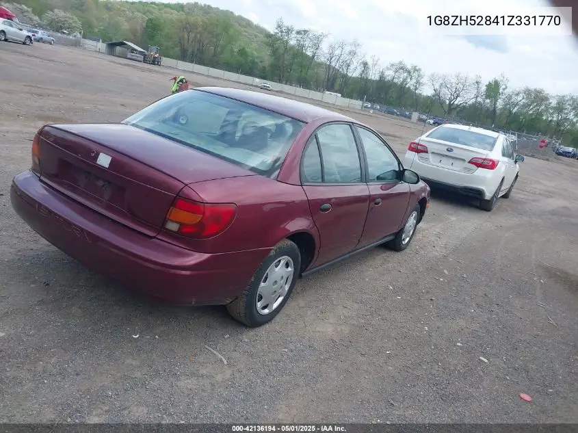 2001 Saturn Sl1 VIN: 1G8ZH52841Z331770 Lot: 42136194