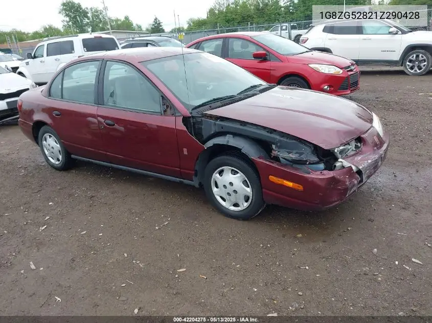 2001 Saturn Sl1 VIN: 1G8ZG52821Z290428 Lot: 42204275
