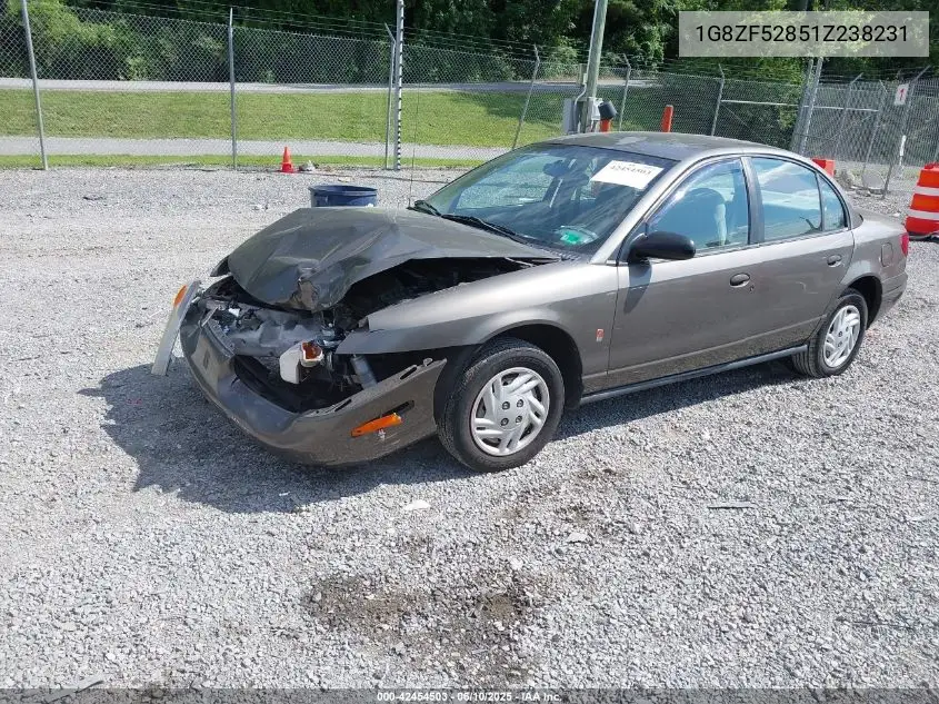 2001 Saturn Sl VIN: 1G8ZF52851Z238231 Lot: 42454503