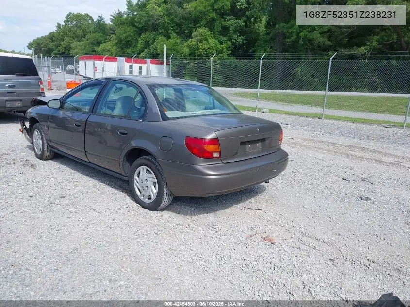 2001 Saturn Sl VIN: 1G8ZF52851Z238231 Lot: 42454503