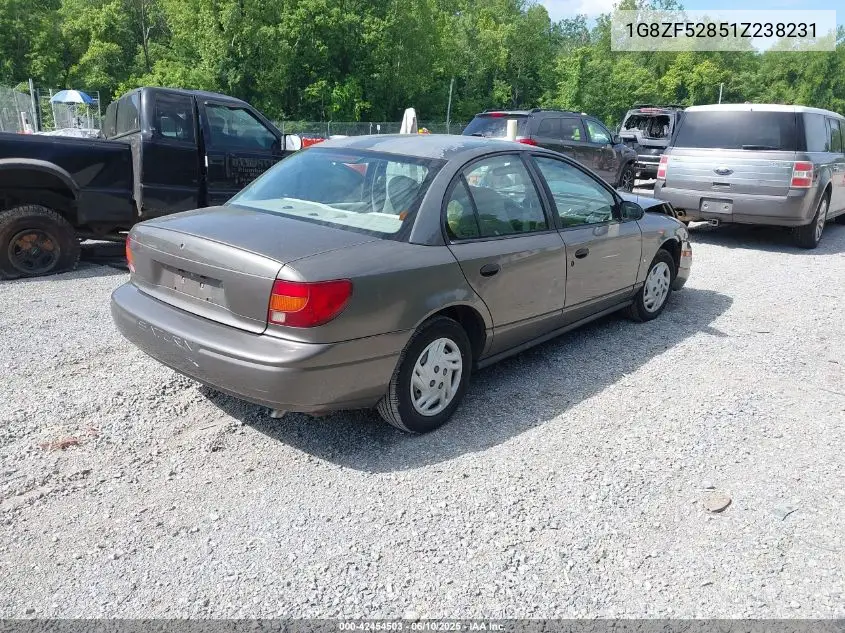 2001 Saturn Sl VIN: 1G8ZF52851Z238231 Lot: 42454503