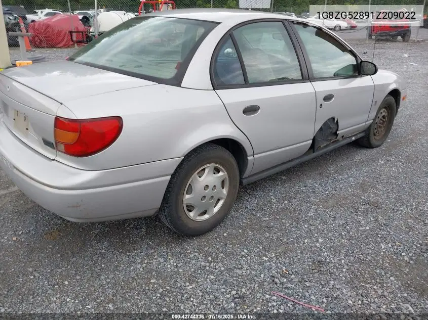 2001 Saturn Sl1 VIN: 1G8ZG52891Z209022 Lot: 42744336